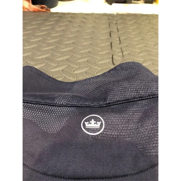 Peter Millar Perth Camo Performance Quarter Zip Mens XL Navy Pullover MF21EK40H